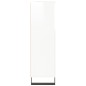 vidaXL Armario de baño madera contrachapada blanco brillo 30x30x100 cm