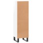 vidaXL Armario de baño madera contrachapada blanco brillo 30x30x100 cm