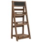 vidaXL Soporte para plantas de 3 niveles y pizarra madera maciza abeto vidaXL Soporte para plantas de 3 niveles y pizarra madera maciza abeto