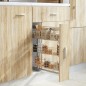 vidaXL Cesta de cocina extraíble 3 niveles plateada 47x15,5x55,5 cm vidaXL Cesta de cocina extraíble 3 niveles plateada 47x15,5x55,5 cm