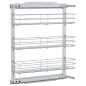 vidaXL Cesta de cocina extraíble 3 niveles plateada 47x15,5x55,5 cm vidaXL Cesta de cocina extraíble 3 niveles plateada 47x15,5x55,5 cm