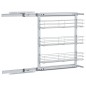 vidaXL Cesta de cocina extraíble 3 niveles plateada 47x15,5x55,5 cm vidaXL Cesta de cocina extraíble 3 niveles plateada 47x15,5x55,5 cm