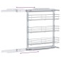 vidaXL Cesta de cocina extraíble 3 niveles plateada 47x15,5x55,5 cm vidaXL Cesta de cocina extraíble 3 niveles plateada 47x15,5x55,5 cm