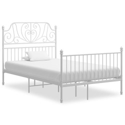 vidaXL Estructura de cama de metal blanco 120x200 cm