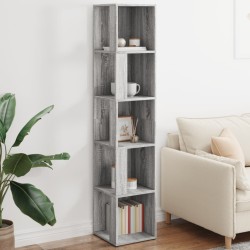 vidaXL Mueble esquina madera contrachapada gris Sonoma 33x33x164,5cm