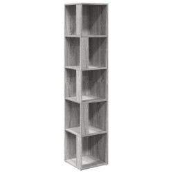 vidaXL Mueble esquina madera contrachapada gris Sonoma 33x33x164,5cm