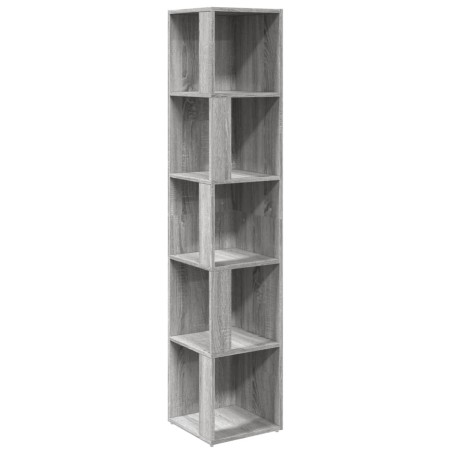 vidaXL Mueble esquina madera contrachapada gris Sonoma 33x33x164,5cm