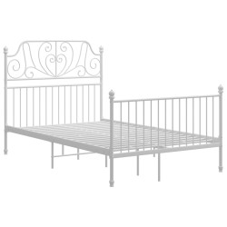 vidaXL Estructura de cama de metal blanco 120x200 cm
