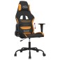 vidaXL Silla gaming tela negro y naranja vidaXL Silla gaming tela negro y naranja