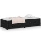 vidaXL Sofá cama madera maciza de pino negro 90x200 cm vidaXL Sofá cama madera maciza de pino negro 90x200 cm