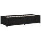 vidaXL Sofá cama madera maciza de pino negro 90x200 cm vidaXL Sofá cama madera maciza de pino negro 90x200 cm