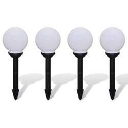 vidaXL Lámparas de camino de jardín 4 uds LED 15 cm con pincho