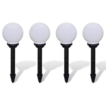 vidaXL Lámparas de camino de jardín 4 uds LED 15 cm con pincho