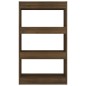 vidaXL Estantería/divisor madera ingeniería marrón roble 60x30x103 cm