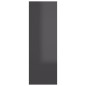 vidaXL Mueble de TV madera contrachapada gris brillante 30,5x30x90 cm vidaXL Mueble de TV madera contrachapada gris brillante 30,5x30x90 cm