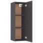 vidaXL Mueble de TV madera contrachapada gris brillante 30,5x30x90 cm vidaXL Mueble de TV madera contrachapada gris brillante 30,5x30x90 cm