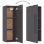 vidaXL Mueble de TV madera contrachapada gris brillante 30,5x30x90 cm vidaXL Mueble de TV madera contrachapada gris brillante 30,5x30x90 cm