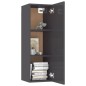 vidaXL Mueble de TV madera contrachapada gris brillante 30,5x30x90 cm vidaXL Mueble de TV madera contrachapada gris brillante 30,5x30x90 cm