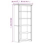 vidaXL Librería BODO 5 estantes madera maciza pino gris 80x38x180 cm vidaXL Librería BODO 5 estantes madera maciza pino gris 80x38x180 cm