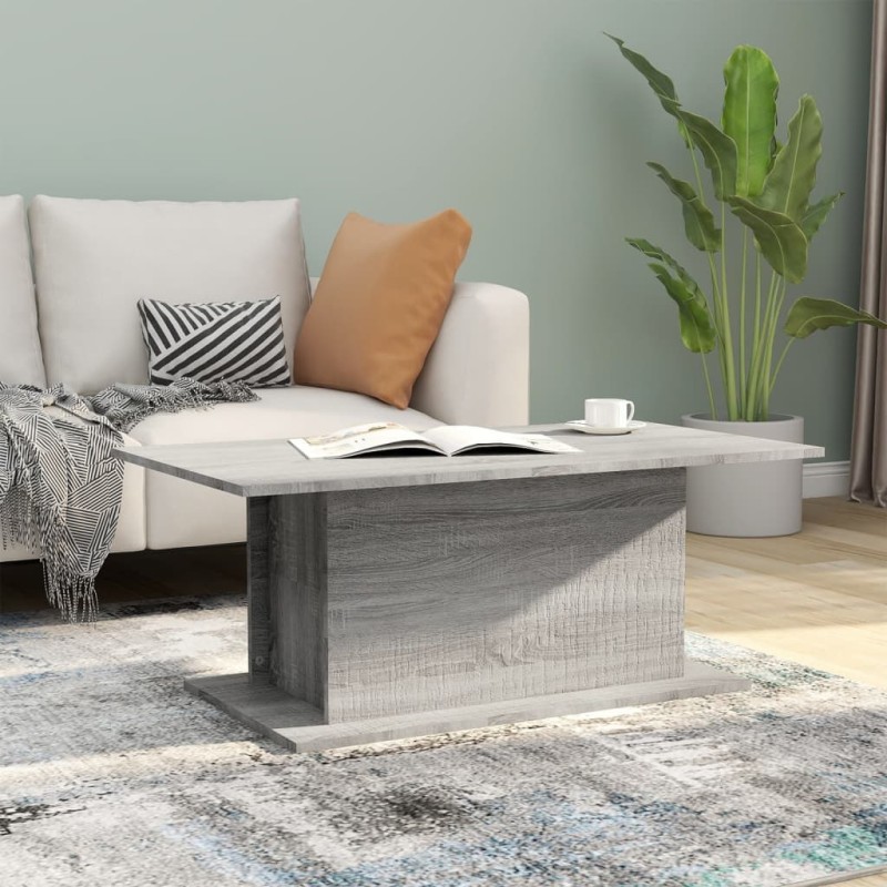 vidaXL Mesa de centro madera de ingeniería gris Sonoma 102x55,5x40 cm vidaXL Mesa de centro madera de ingeniería gris Sonoma 102x55,5x40 cm