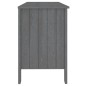 vidaXL Escritorio HAMAR madera maciza pino gris oscuro 113x50x75 cm