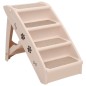 vidaXL Escalera plegable para perros crema 62x40x49,5 cm vidaXL Escalera plegable para perros crema 62x40x49,5 cm
