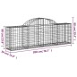 vidaXL Cestas de gaviones 4 uds forma de arco hierro 200x30x60/80 cm vidaXL Cestas de gaviones 4 uds forma de arco hierro 200x30x60/80 cm