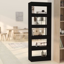 vidaXL Estantería/divisor madera de ingeniería negro 60x30x166 cm