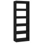 vidaXL Estantería/divisor madera de ingeniería negro 60x30x166 cm vidaXL Estantería/divisor madera de ingeniería negro 60x30x166 cm