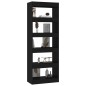 vidaXL Estantería/divisor madera de ingeniería negro 60x30x166 cm vidaXL Estantería/divisor madera de ingeniería negro 60x30x166 cm
