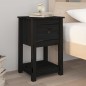 vidaXL Mesitas de noche 2 uds madera maciza de pino negro 40x35x61,5cm vidaXL Mesitas de noche 2 uds madera maciza de pino negro 40x35x61,5cm