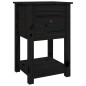 vidaXL Mesitas de noche 2 uds madera maciza de pino negro 40x35x61,5cm vidaXL Mesitas de noche 2 uds madera maciza de pino negro 40x35x61,5cm