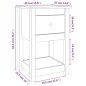 vidaXL Mesitas de noche 2 uds madera maciza de pino negro 40x35x61,5cm vidaXL Mesitas de noche 2 uds madera maciza de pino negro 40x35x61,5cm
