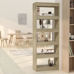 vidaXL Estantería/divisor madera ingeniería roble Sonoma 60x30x166 cm