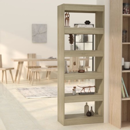 vidaXL Estantería/divisor madera ingeniería roble Sonoma 60x30x166 cm