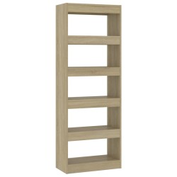 vidaXL Estantería/divisor madera ingeniería roble Sonoma 60x30x166 cm