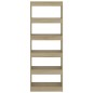 vidaXL Estantería/divisor madera ingeniería roble Sonoma 60x30x166 cm
