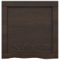 vidaXL Encimera baño madera maciza tratada gris oscuro 40x40x(2-4) cm vidaXL Encimera baño madera maciza tratada gris oscuro 40x40x(2-4) cm