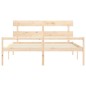 vidaXL Cama para personas mayores con cabecero madera maciza 200x200cm