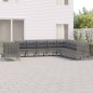 vidaXL Set de muebles de jardín 11 pzas y cojines ratán sintético gris vidaXL Set de muebles de jardín 11 pzas y cojines ratán sintético gris