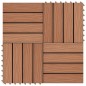 vidaXL Baldosas porche relieve profundo WPC 1 m² marrón claro 11 uds vidaXL Baldosas porche relieve profundo WPC 1 m² marrón claro 11 uds