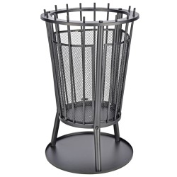 HI Brasero de jardín antichispas negro 40x61 cm