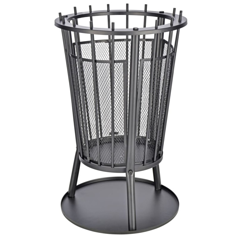 HI Brasero de jardín antichispas negro 40x61 cm HI Brasero de jardín antichispas negro 40x61 cm