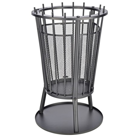 HI Brasero de jardín antichispas negro 40x61 cm