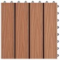 vidaXL Baldosas porche relieve profundo WPC 1 m² marrón claro 11 uds vidaXL Baldosas porche relieve profundo WPC 1 m² marrón claro 11 uds