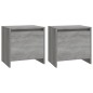 vidaXL Mesitas noche 2 uds madera ingeniería gris Sonoma 45x34x44,5 cm