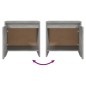 vidaXL Mesitas noche 2 uds madera ingeniería gris Sonoma 45x34x44,5 cm