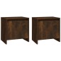 vidaXL Mesita noche 2 uds madera ingeniería roble ahumado 45x34x44,5cm vidaXL Mesita noche 2 uds madera ingeniería roble ahumado 45x34x44,5cm