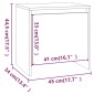 vidaXL Mesita noche 2 uds madera ingeniería roble ahumado 45x34x44,5cm vidaXL Mesita noche 2 uds madera ingeniería roble ahumado 45x34x44,5cm