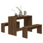 vidaXL Juego de comedor 3 piezas madera ingeniería marrón roble vidaXL Juego de comedor 3 piezas madera ingeniería marrón roble